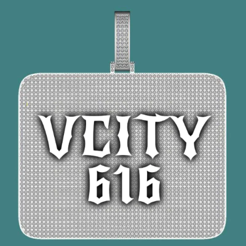 CUSTOM LETTER NECKLACE 3D BIG SQUARE sold by The GUU Shop