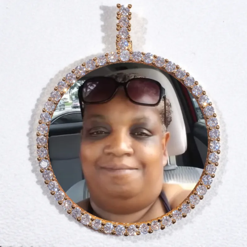 LARGE 3D CIRCLE CUSTOM PICTURE PENDANT sold by The GUU Shop