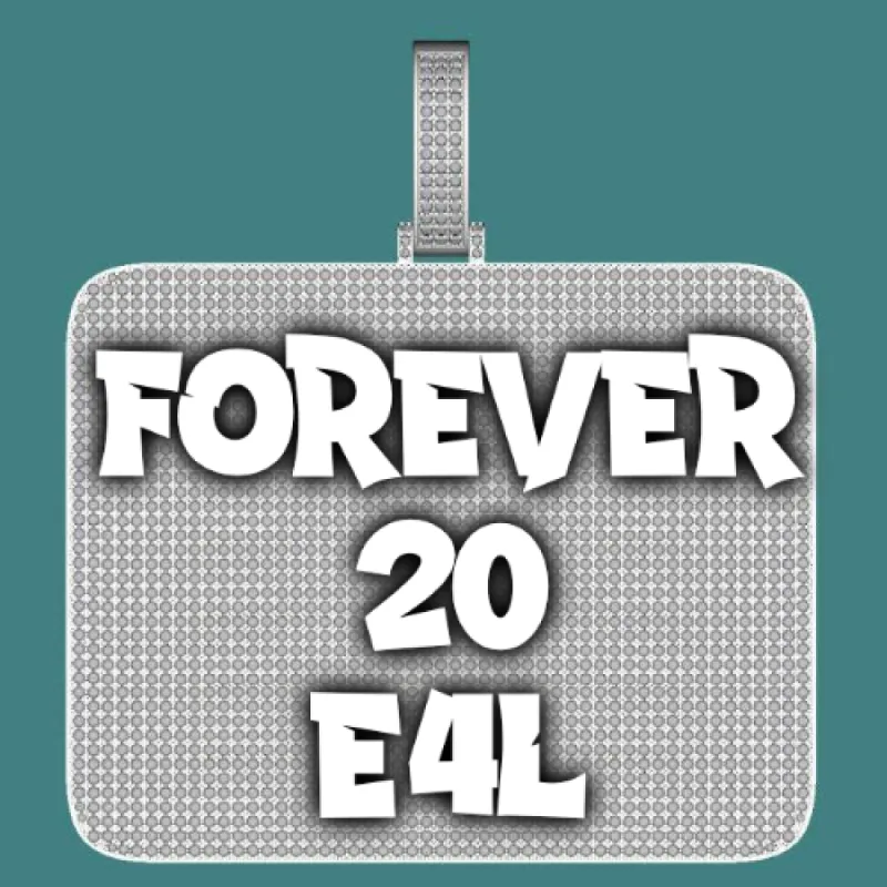 CUSTOM LETTER NECKLACE 3D BIG SQUARE sold by The GUU Shop