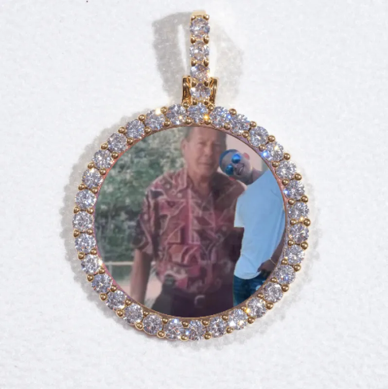 3D CIRCLE CUSTOM PICTURE PENDANT SMALL SIZE sold by The GUU Shop