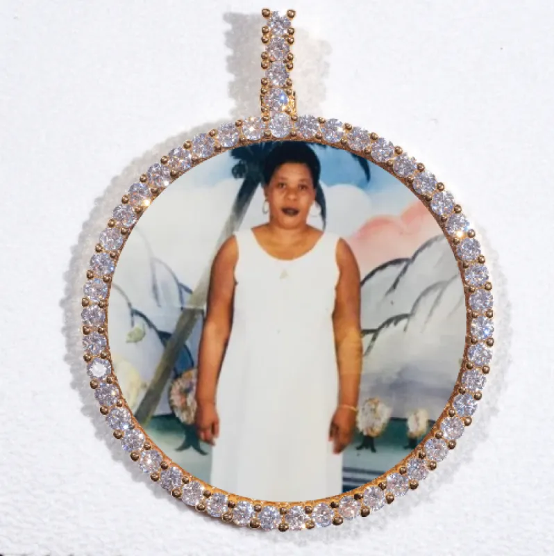 LARGE 3D CIRCLE CUSTOM PICTURE PENDANT sold by The GUU Shop