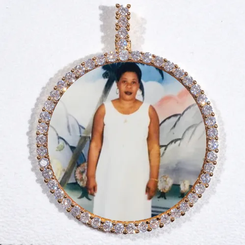 LARGE 3D CIRCLE CUSTOM PICTURE PENDANT sold by The GUU Shop