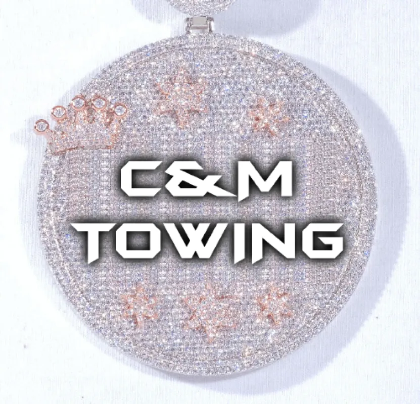 CUSTOM LETTER NECKLACE 3D BIG CROWN DISC sold by The GUU Shop