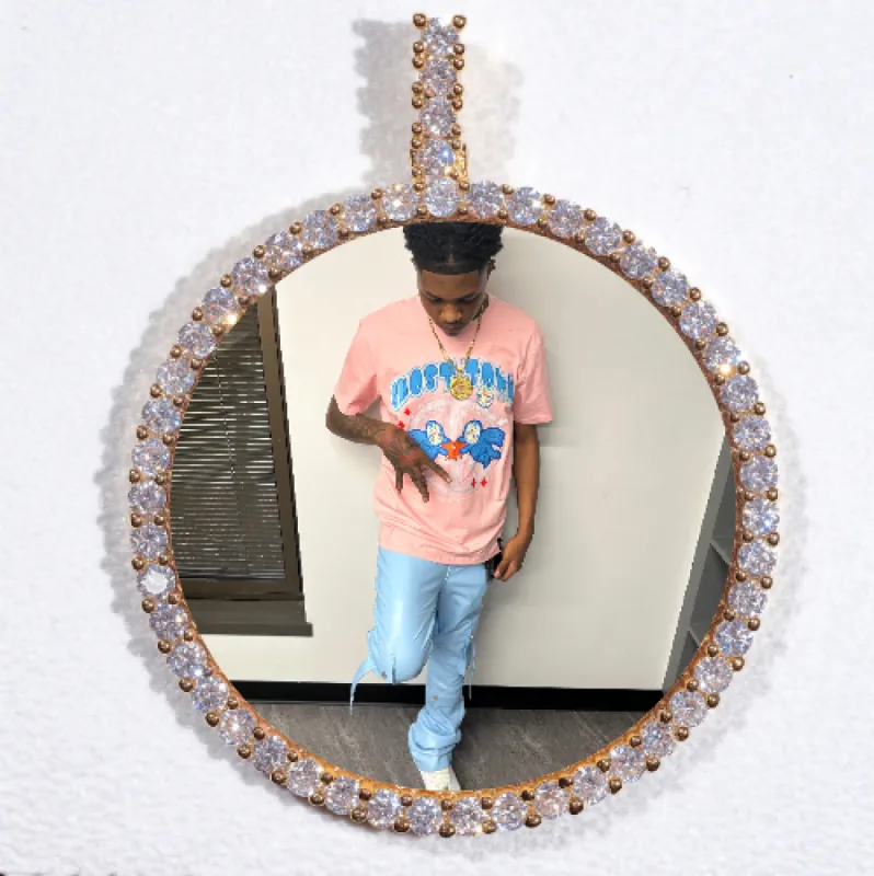 LARGE 3D CIRCLE CUSTOM PICTURE PENDANT sold by The GUU Shop