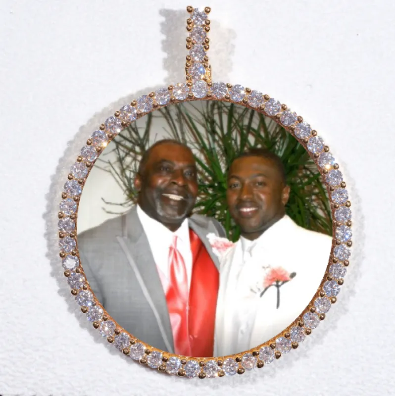 LARGE 3D CIRCLE CUSTOM PICTURE PENDANT sold by The GUU Shop