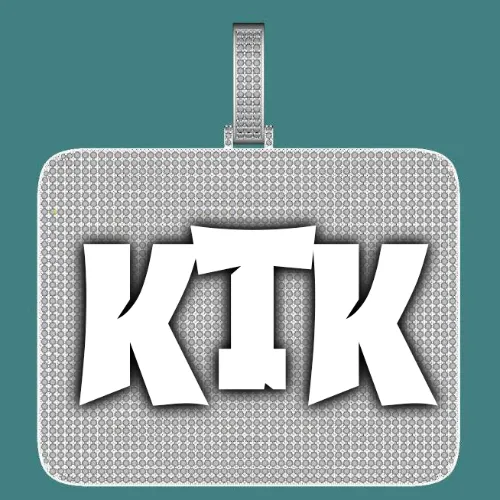 CUSTOM LETTER NECKLACE 3D BIG SQUARE sold by The GUU Shop