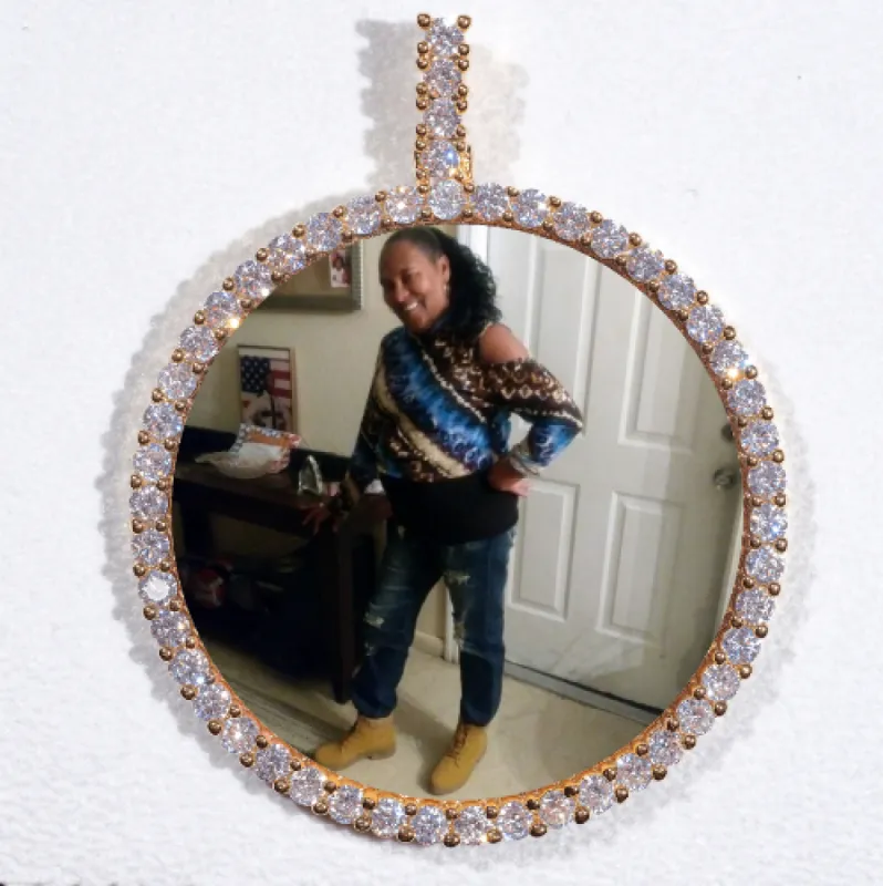 LARGE 3D CIRCLE CUSTOM PICTURE PENDANT sold by The GUU Shop