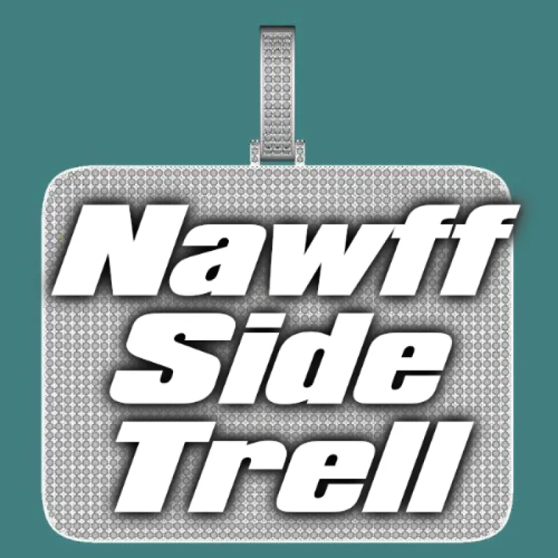 CUSTOM LETTER NECKLACE 3D BIG SQUARE sold by The GUU Shop