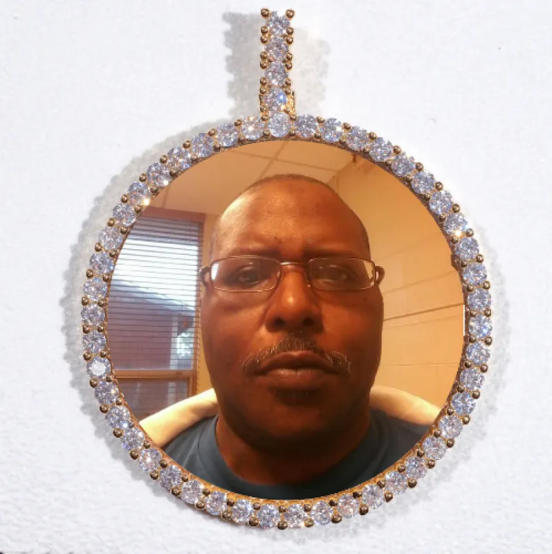 LARGE 3D CIRCLE CUSTOM PICTURE PENDANT sold by The GUU Shop