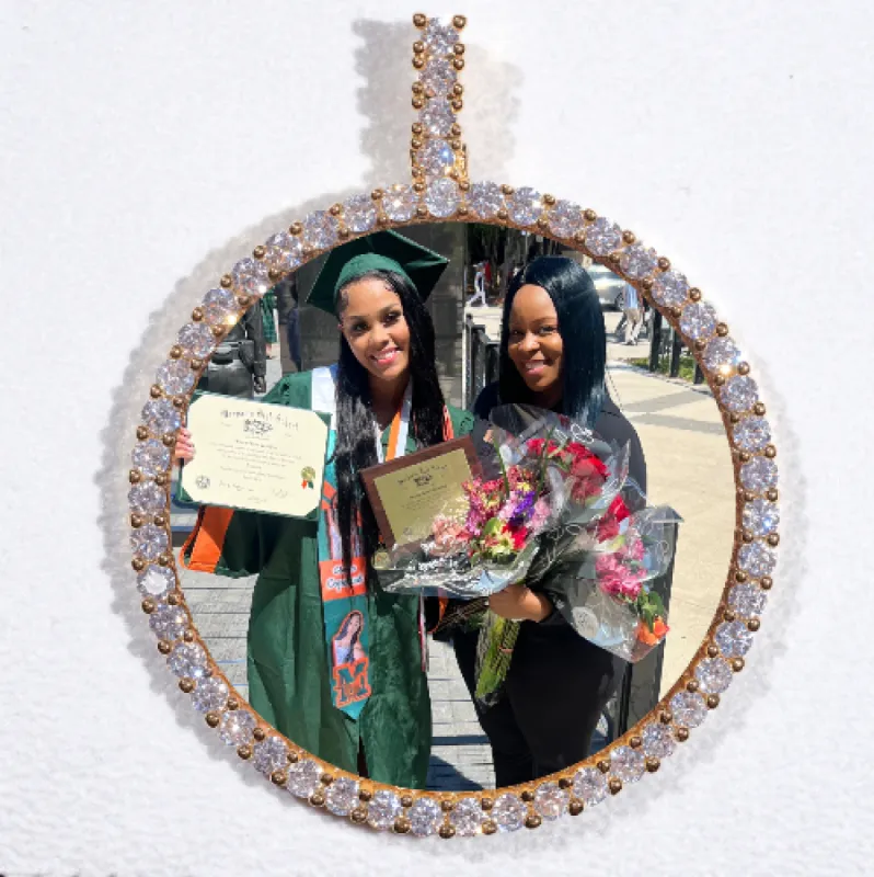 LARGE 3D CIRCLE CUSTOM PICTURE PENDANT sold by The GUU Shop