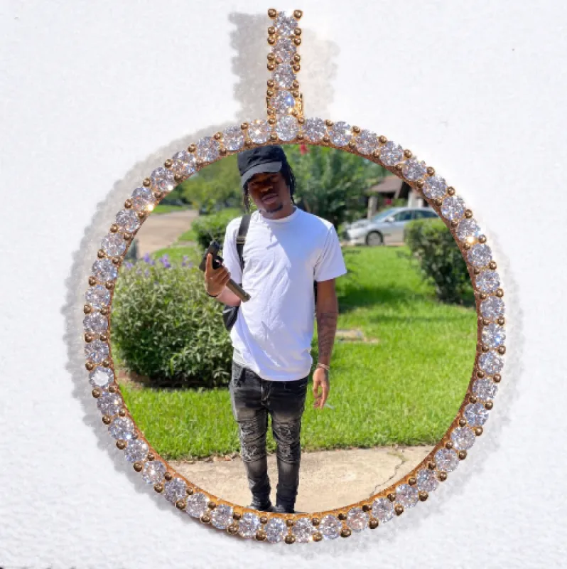 LARGE 3D CIRCLE CUSTOM PICTURE PENDANT sold by The GUU Shop