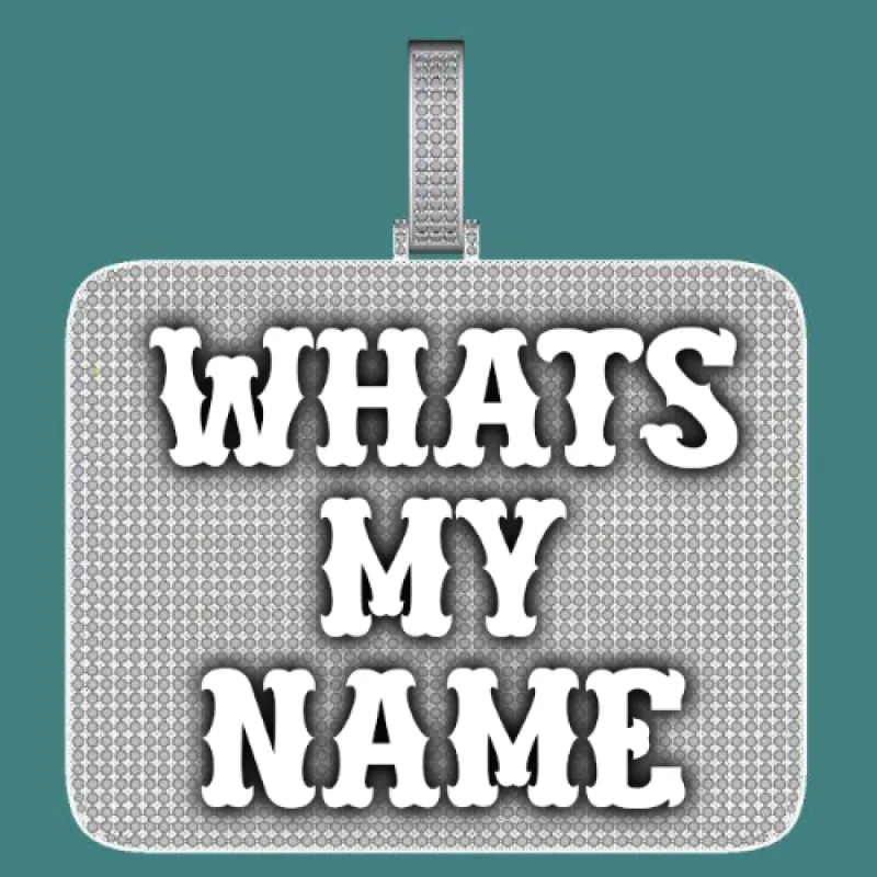 CUSTOM LETTER NECKLACE 3D BIG SQUARE sold by The GUU Shop