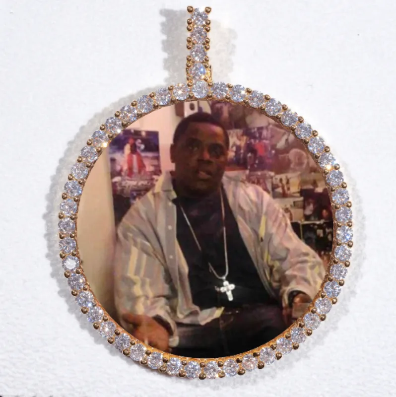 LARGE 3D CIRCLE CUSTOM PICTURE PENDANT sold by The GUU Shop