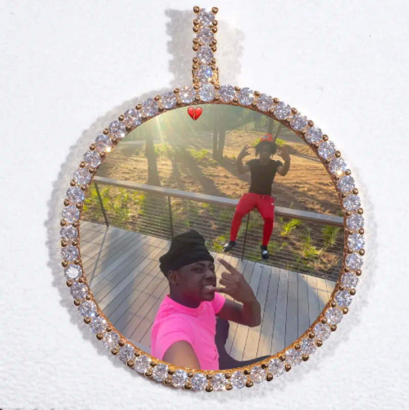 LARGE 3D CIRCLE CUSTOM PICTURE PENDANT sold by The GUU Shop