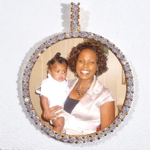 LARGE 3D CIRCLE CUSTOM PICTURE PENDANT sold by The GUU Shop