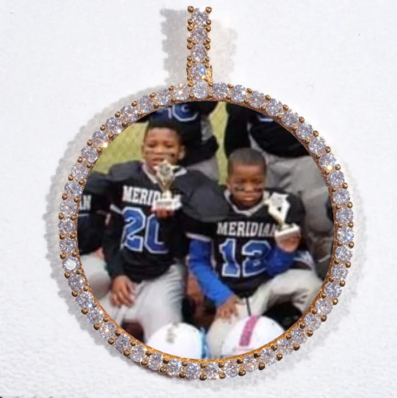 LARGE 3D CIRCLE CUSTOM PICTURE PENDANT sold by The GUU Shop