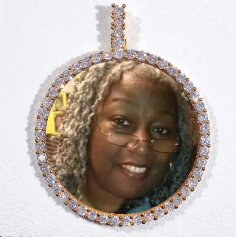 LARGE 3D CIRCLE CUSTOM PICTURE PENDANT sold by The GUU Shop