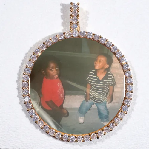 LARGE 3D CIRCLE CUSTOM PICTURE PENDANT sold by The GUU Shop