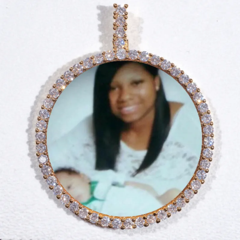 LARGE 3D CIRCLE CUSTOM PICTURE PENDANT sold by The GUU Shop