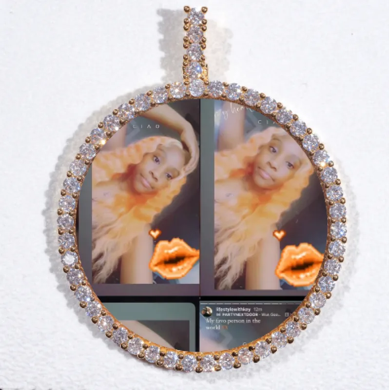 LARGE 3D CIRCLE CUSTOM PICTURE PENDANT sold by The GUU Shop