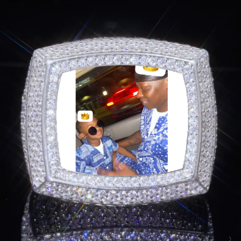 3D CUSTOM PICTURE ICED RING sold by The GUU Shop