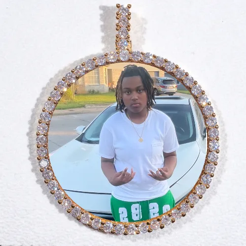 LARGE 3D CIRCLE CUSTOM PICTURE PENDANT sold by The GUU Shop