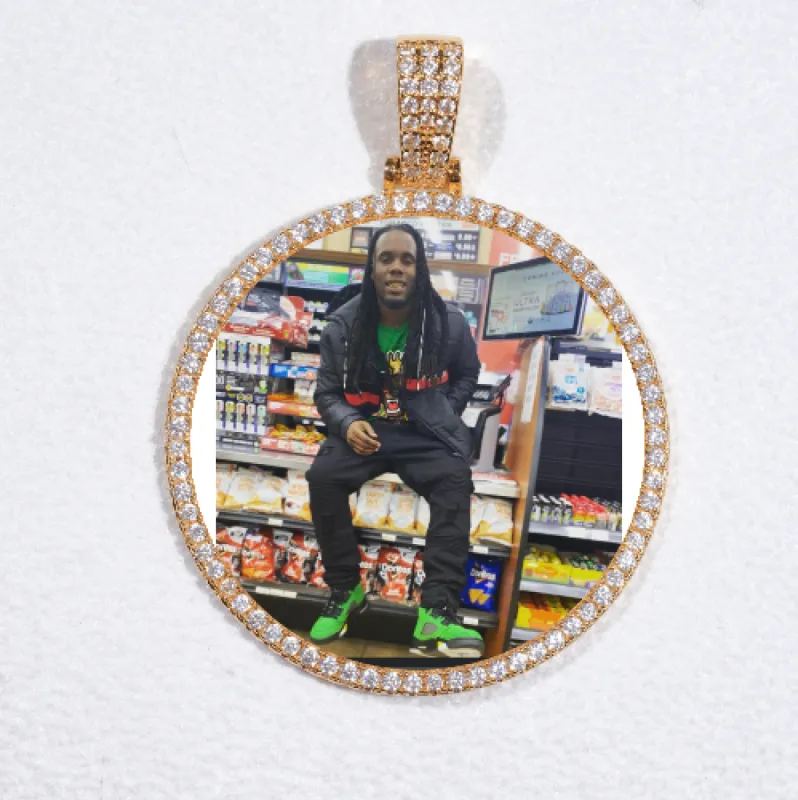 MEDIUM 3D CIRCLE CUSTOM PICTURE PENDANT sold by The GUU Shop