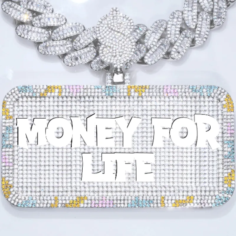 CUSTOM LETTER NECKLACE 3D COLORFUL SQUARE sold by The GUU Shop