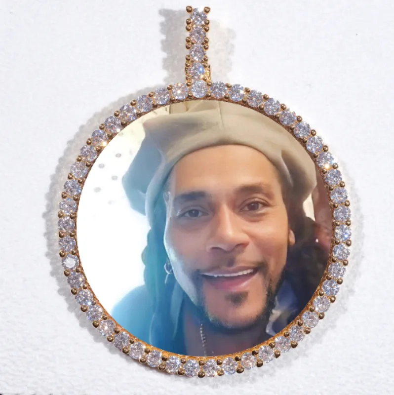 LARGE 3D CIRCLE CUSTOM PICTURE PENDANT sold by The GUU Shop