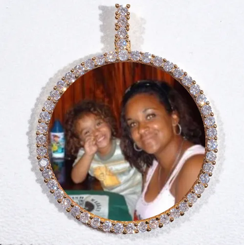 LARGE 3D CIRCLE CUSTOM PICTURE PENDANT sold by The GUU Shop