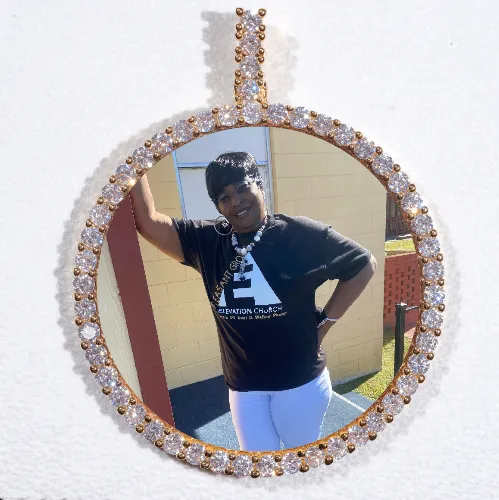 LARGE 3D CIRCLE CUSTOM PICTURE PENDANT sold by The GUU Shop