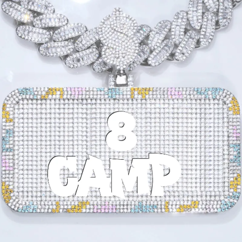 CUSTOM LETTER NECKLACE 3D COLORFUL SQUARE sold by The GUU Shop