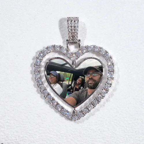 3D Spinning 2-Faced Heart Custom Picture Pendant sold by The GUU Shop