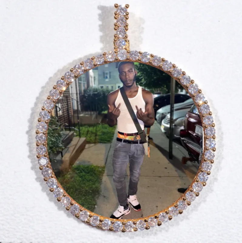 LARGE 3D CIRCLE CUSTOM PICTURE PENDANT sold by The GUU Shop