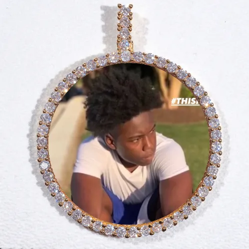 LARGE 3D CIRCLE CUSTOM PICTURE PENDANT sold by The GUU Shop