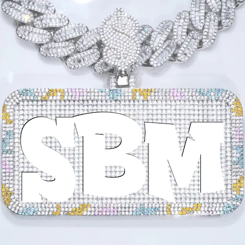 CUSTOM LETTER NECKLACE 3D COLORFUL SQUARE sold by The GUU Shop