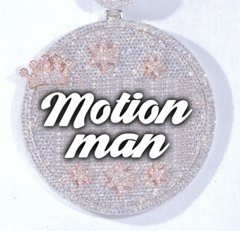 CUSTOM LETTER NECKLACE 3D BIG CROWN DISC sold by The GUU Shop