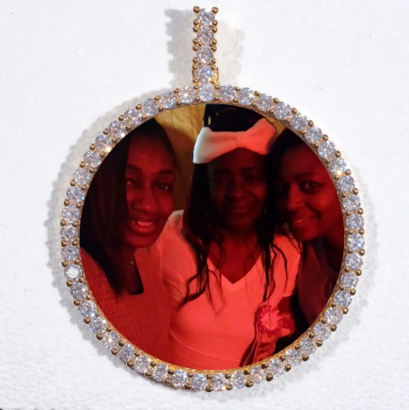 LARGE 3D CIRCLE CUSTOM PICTURE PENDANT sold by The GUU Shop