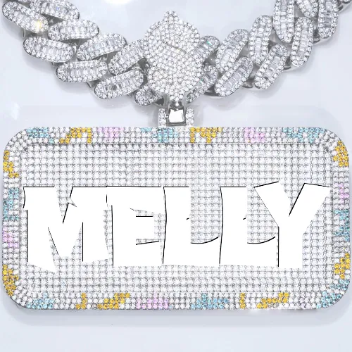 CUSTOM LETTER NECKLACE 3D COLORFUL SQUARE sold by The GUU Shop