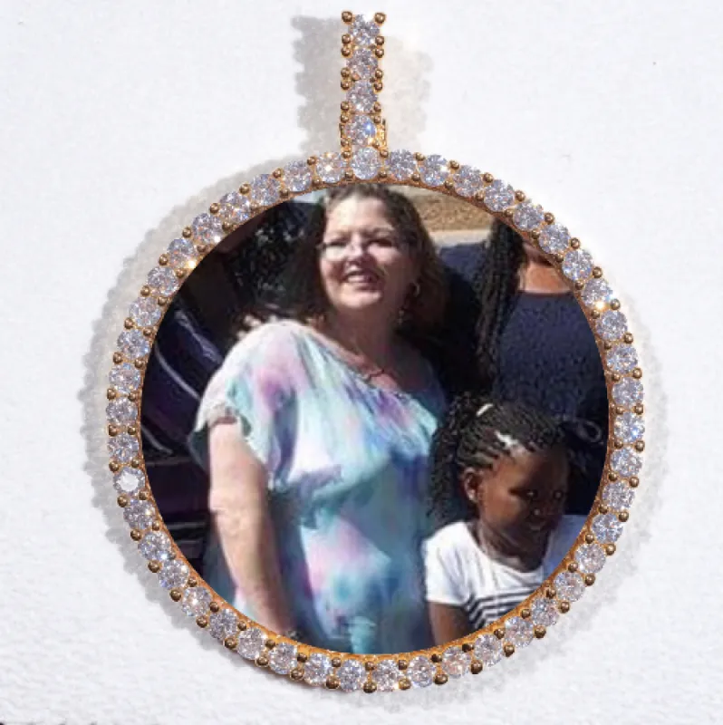 LARGE 3D CIRCLE CUSTOM PICTURE PENDANT sold by The GUU Shop