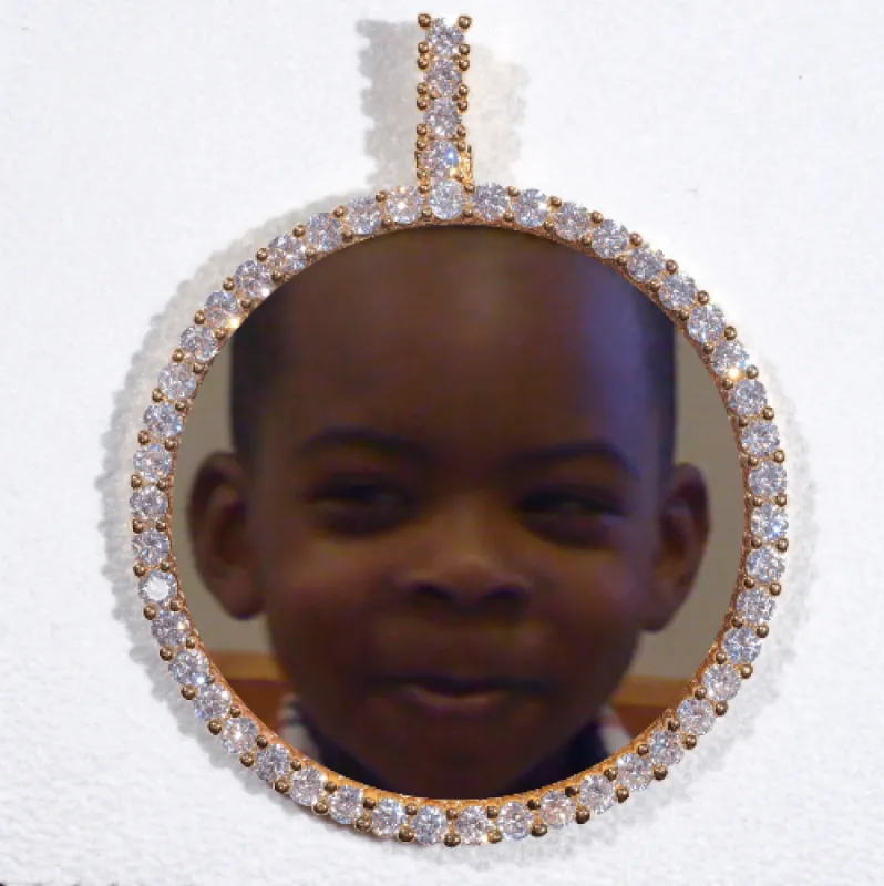LARGE 3D CIRCLE CUSTOM PICTURE PENDANT sold by The GUU Shop