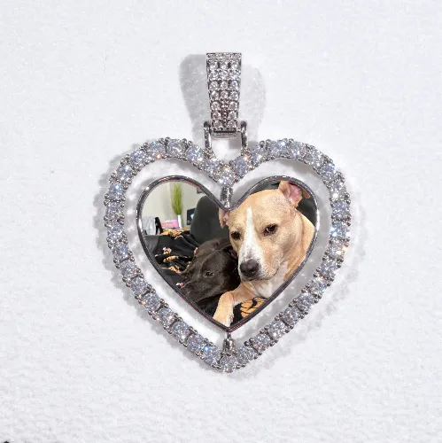 3D Spinning 2-Faced Heart Custom Picture Pendant sold by The GUU Shop