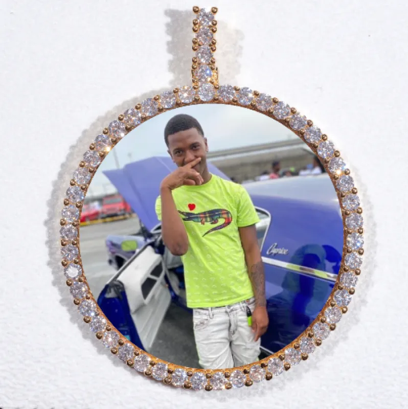 LARGE 3D CIRCLE CUSTOM PICTURE PENDANT sold by The GUU Shop