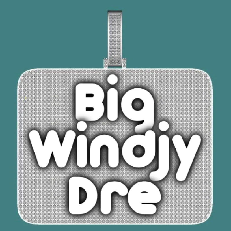 CUSTOM LETTER NECKLACE 3D BIG SQUARE sold by The GUU Shop