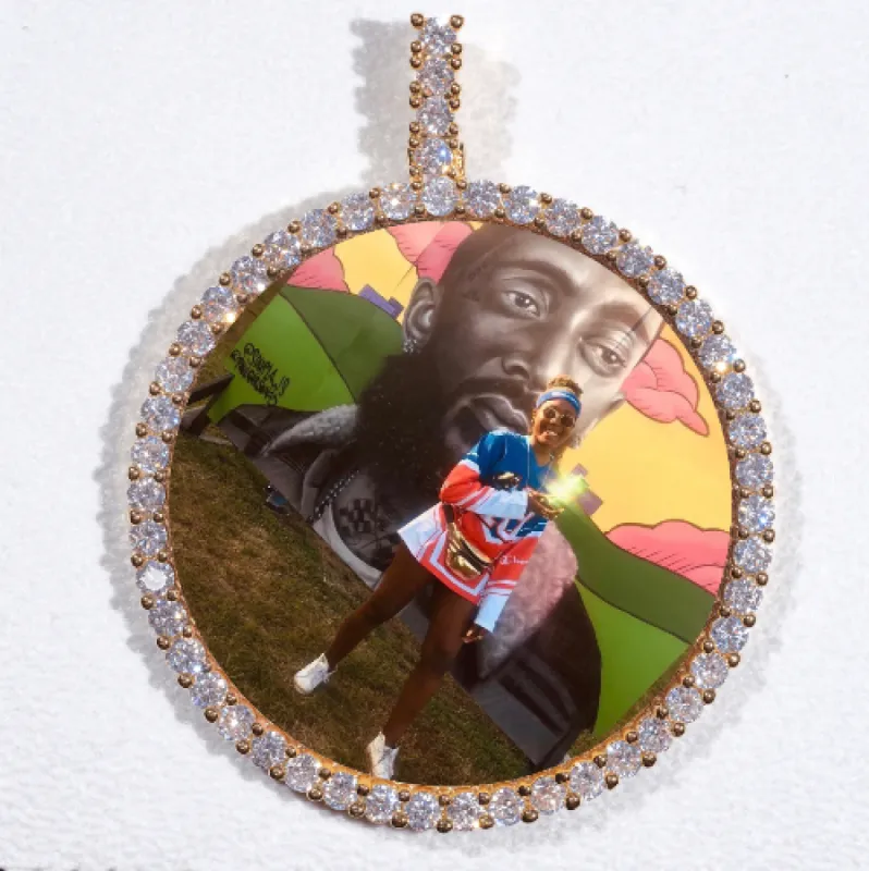 LARGE 3D CIRCLE CUSTOM PICTURE PENDANT sold by The GUU Shop
