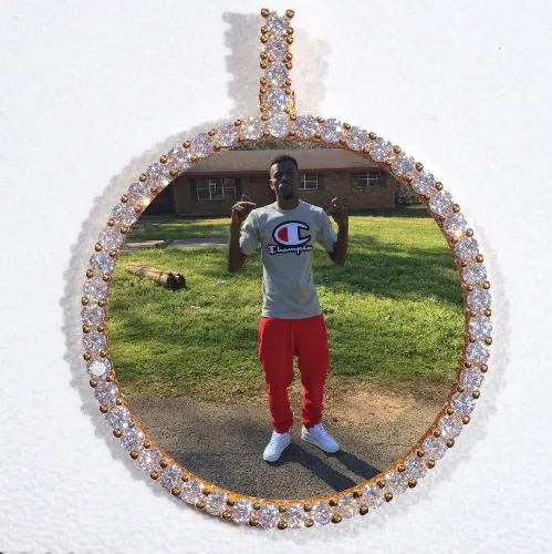 LARGE 3D CIRCLE CUSTOM PICTURE PENDANT sold by The GUU Shop
