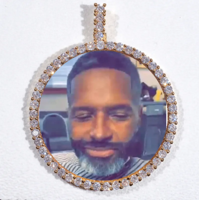 LARGE 3D CIRCLE CUSTOM PICTURE PENDANT sold by The GUU Shop