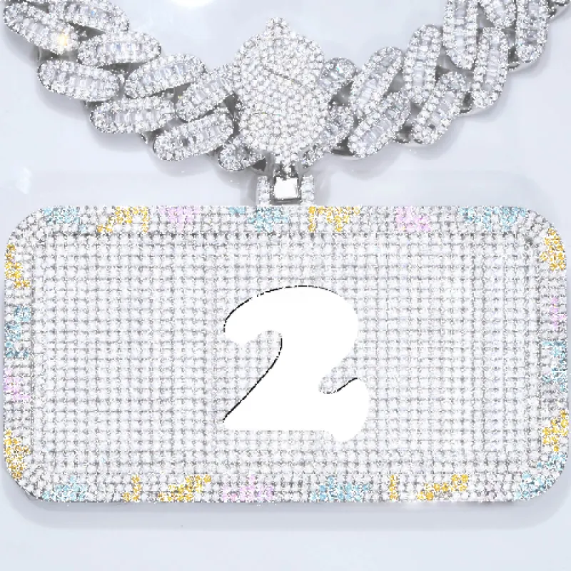 CUSTOM LETTER NECKLACE 3D COLORFUL SQUARE sold by The GUU Shop