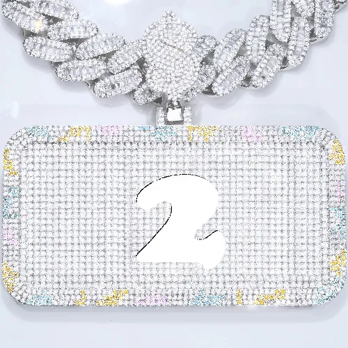 CUSTOM LETTER NECKLACE 3D COLORFUL SQUARE sold by The GUU Shop