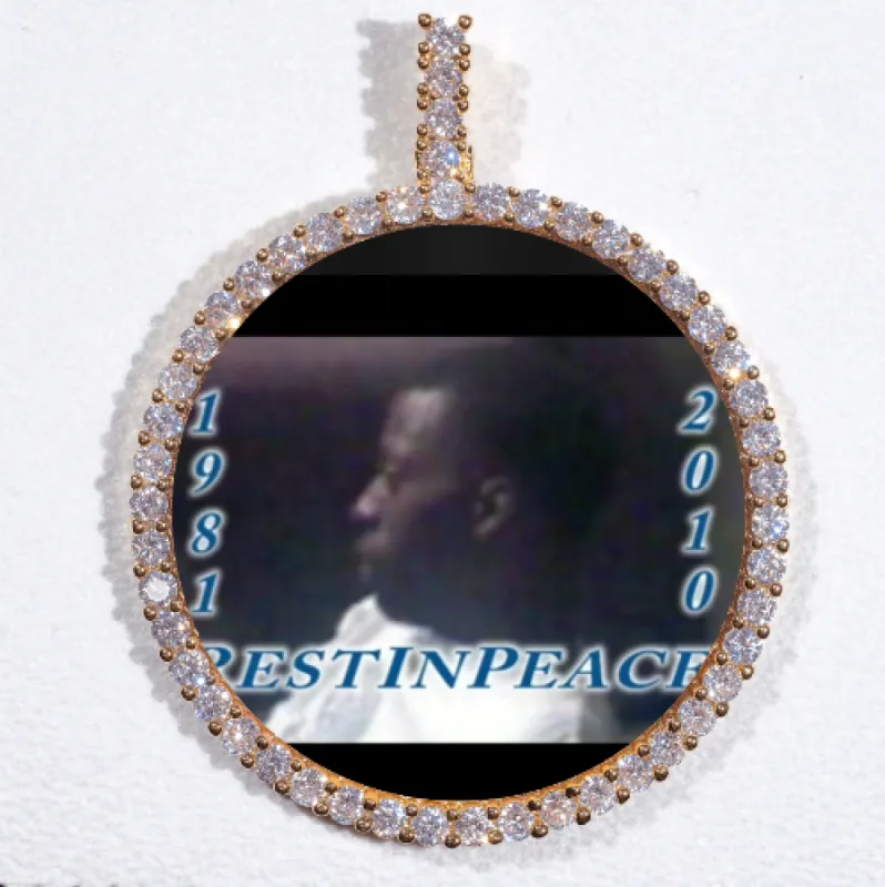 LARGE 3D CIRCLE CUSTOM PICTURE PENDANT sold by The GUU Shop